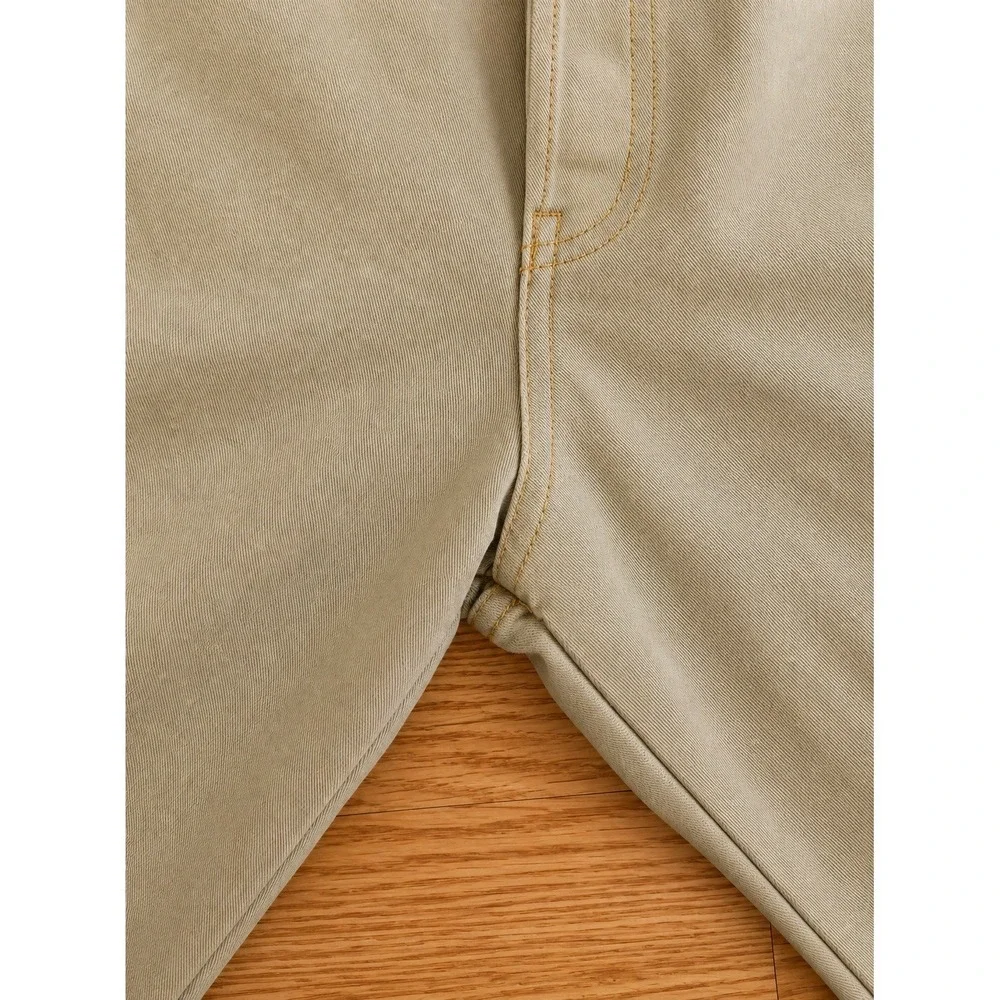 VTG 90s Armani Jeans True Blue Khaki Straight Leg Button Fly Italy 29x31 Baggy